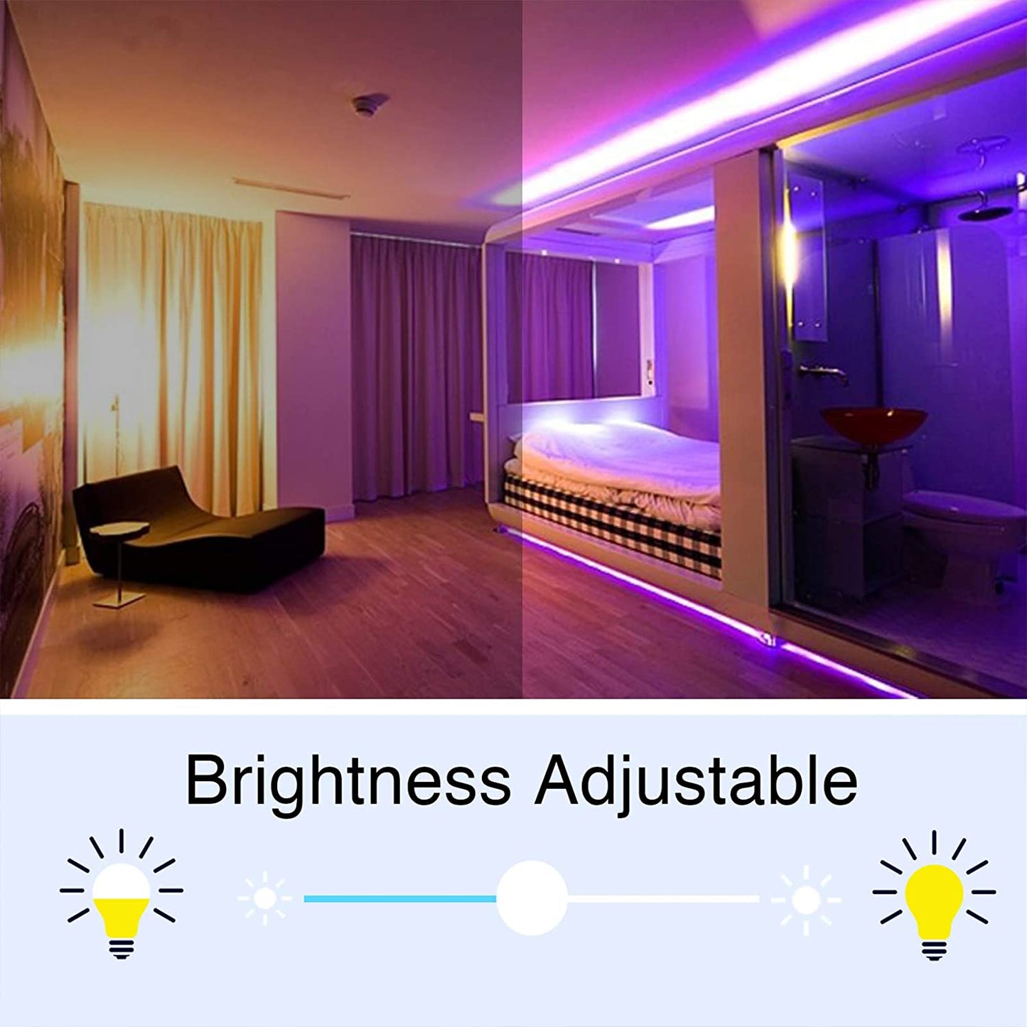 LED Strip Lights 65.6 FT, Led Lights for Bedroom,Color Changing with 44 Keys Remote for Room