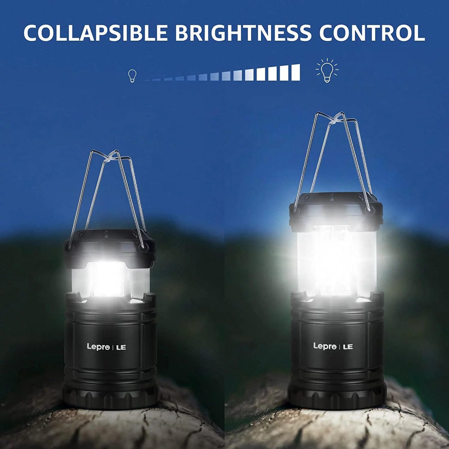 LED Collapsible Camping Lantern 4-Packs,Water Resistant, Portable Emergency Lights for Power Outage