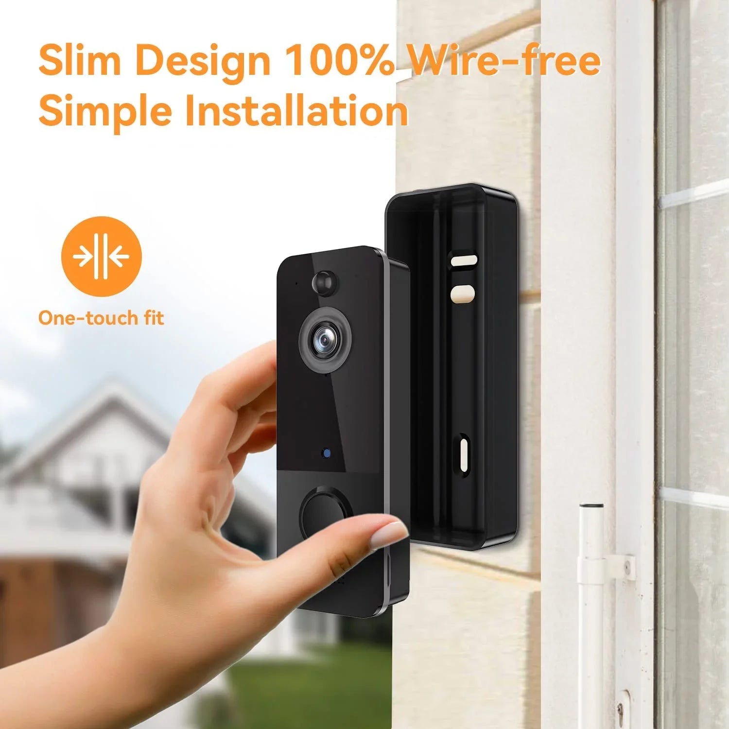 Wireless Doorbell Camera with Chime, Smart Video Doorbell Security Camera