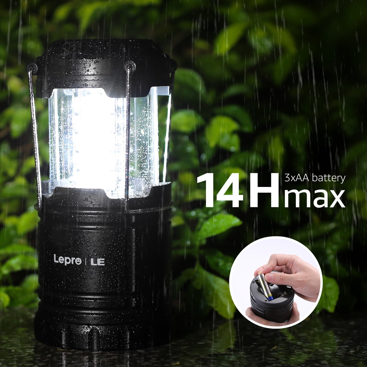 LED Collapsible Camping Lantern 4-Packs,Water Resistant, Portable Emergency Lights for Power Outage