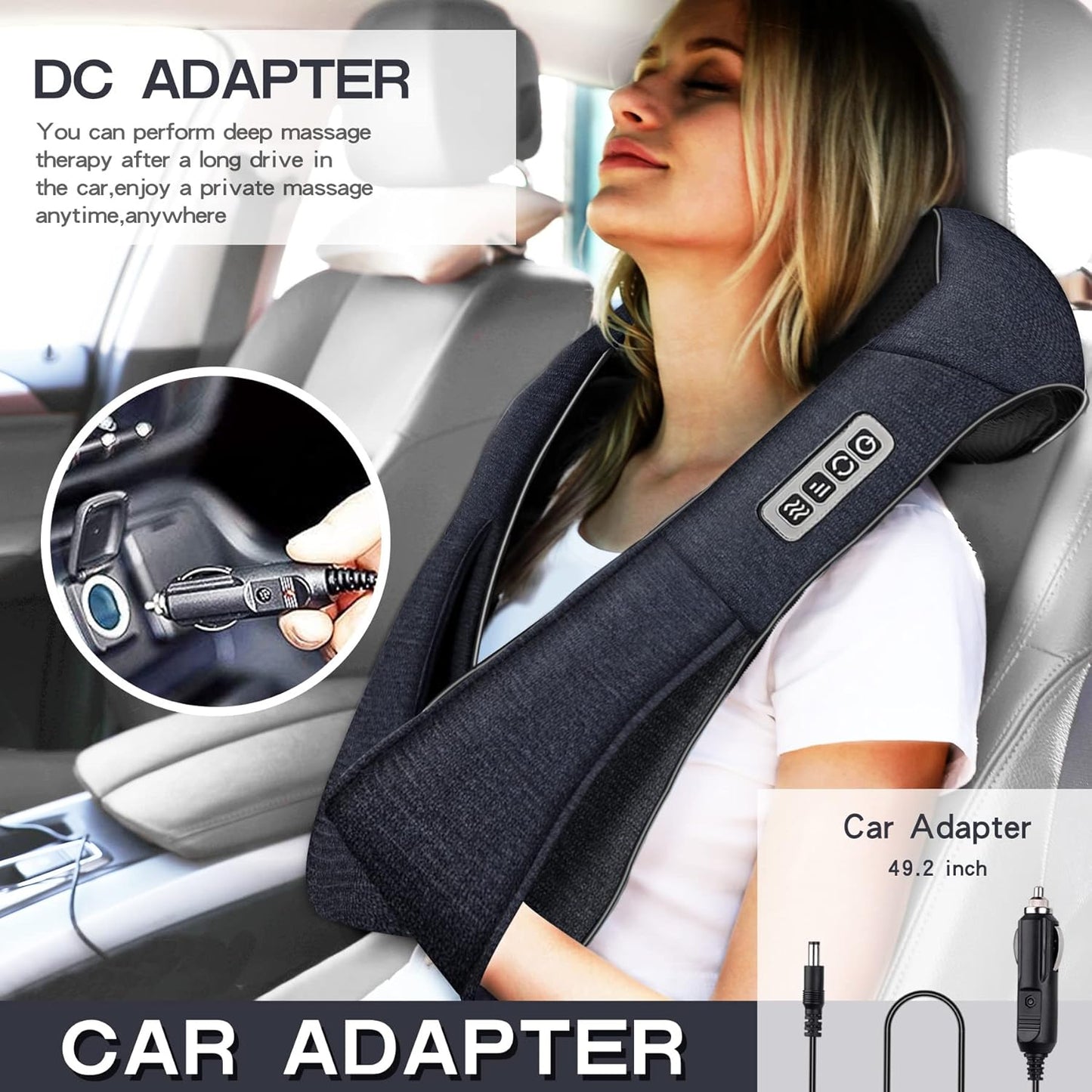 Neck Massager, Back Massager with Heat for Neck Pain Back Pain Relief