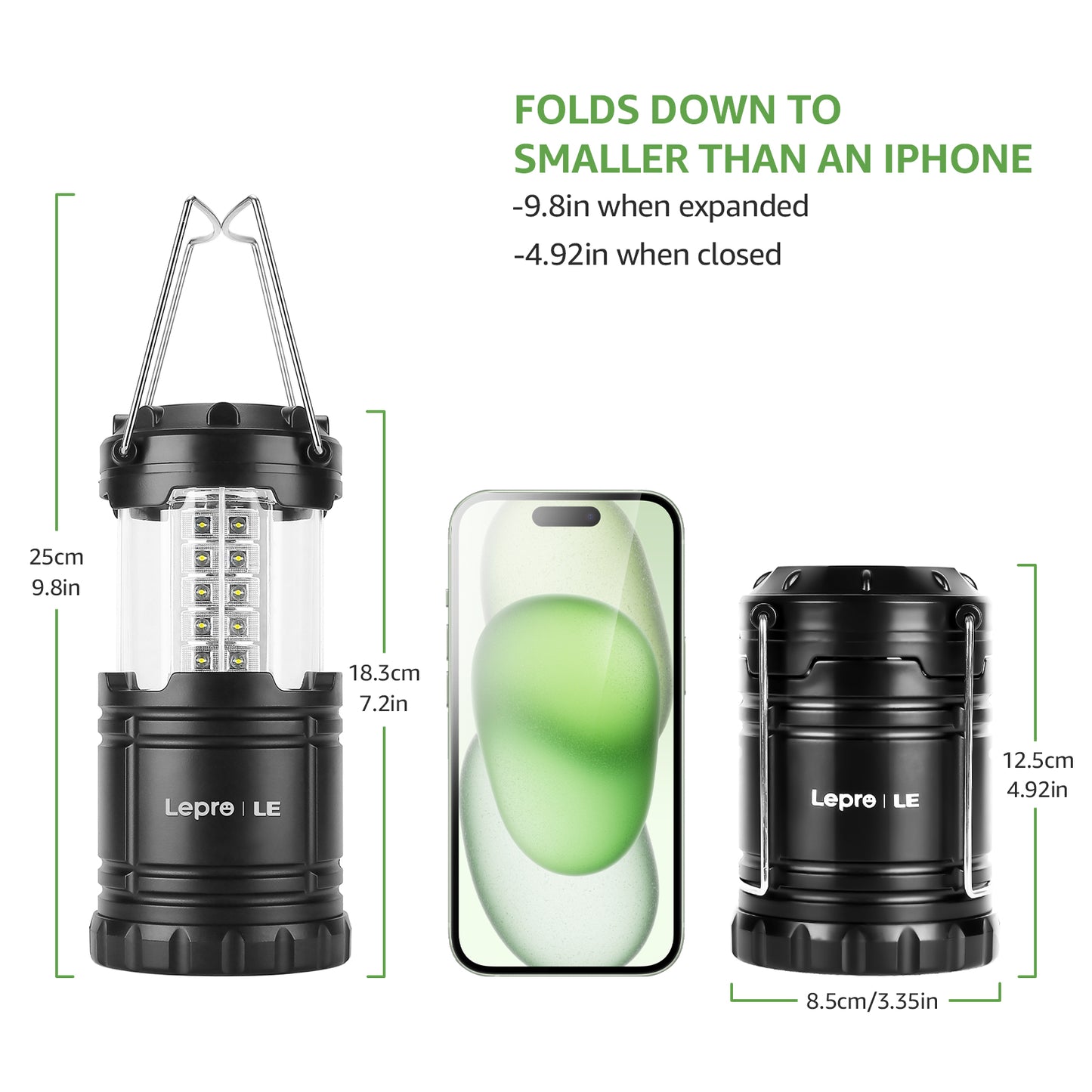 LED Collapsible Camping Lantern 4-Packs,Water Resistant, Portable Emergency Lights for Power Outage