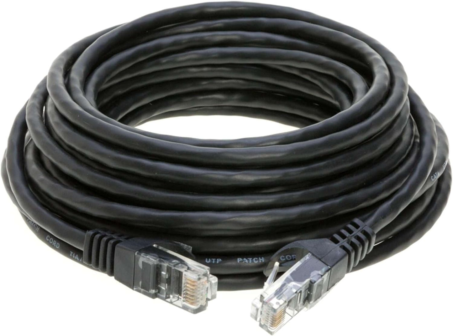 Cat6 50FT Network Ethernet Patch Cable, 550Mhz Internet Wire, Black