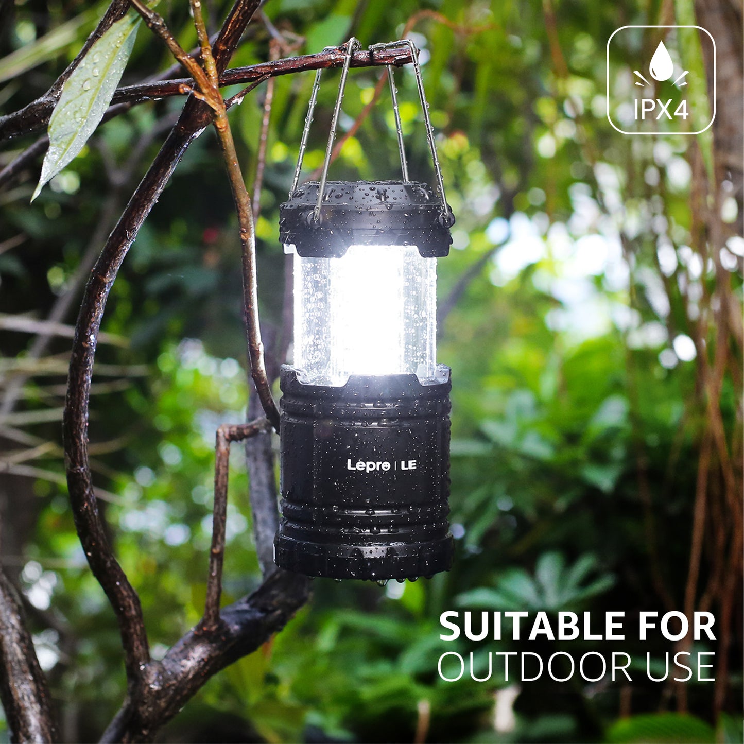 LED Collapsible Camping Lantern 4-Packs,Water Resistant, Portable Emergency Lights for Power Outage